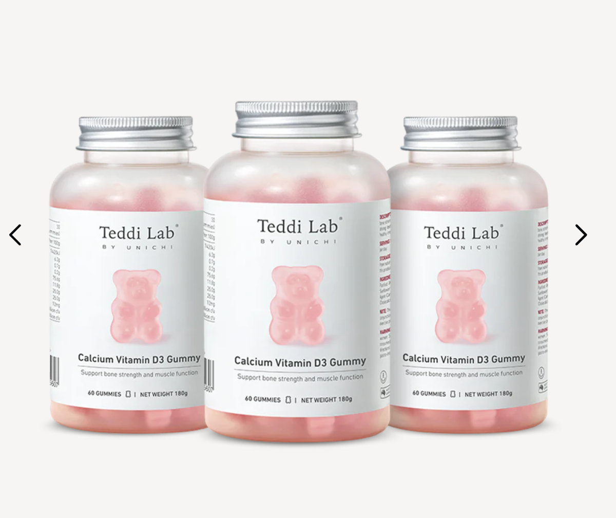 Unichi鈣+維他命D3小熊軟糖60粒